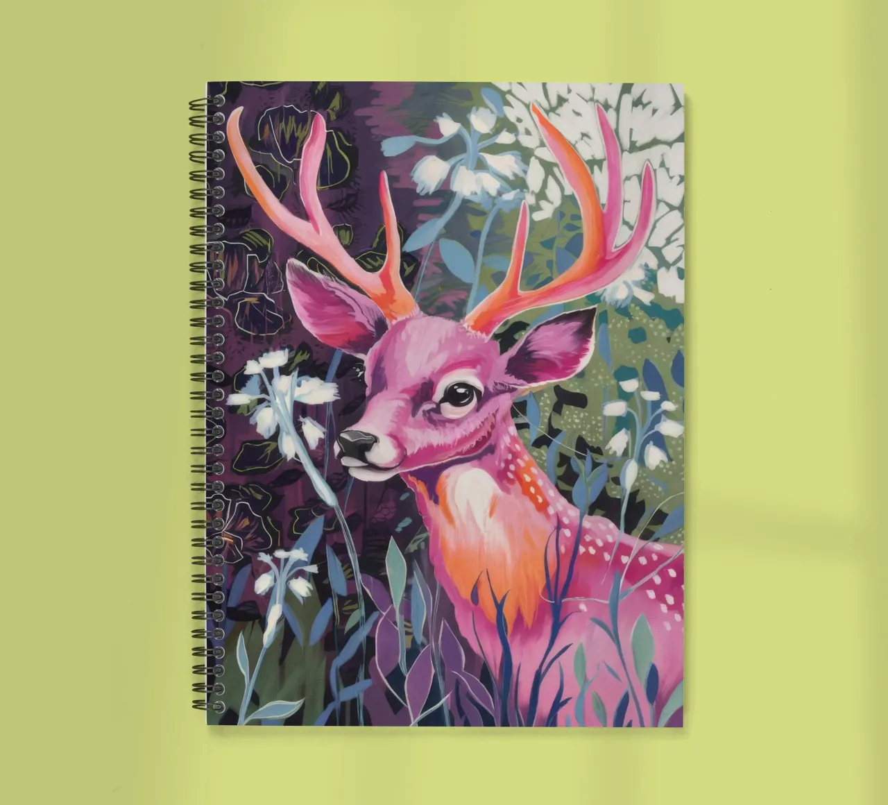 Chromatic Stag Spirit spiral notebook by Dream Spectrum