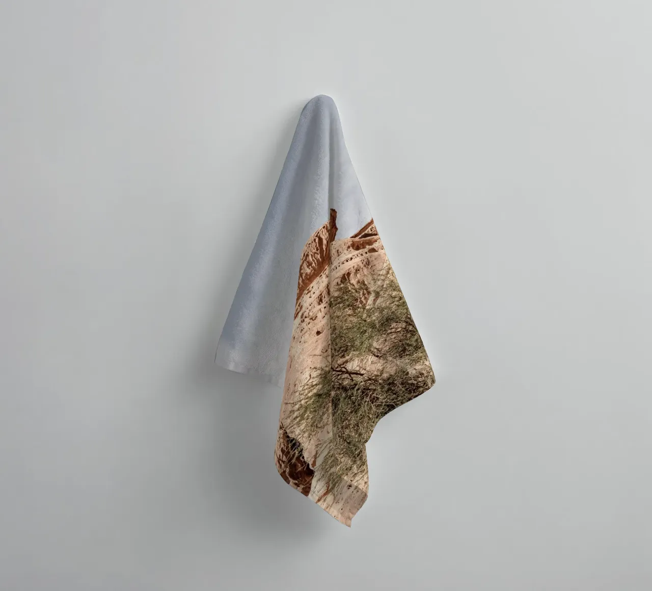 Rocks and a tree in the desert towel by photolovers