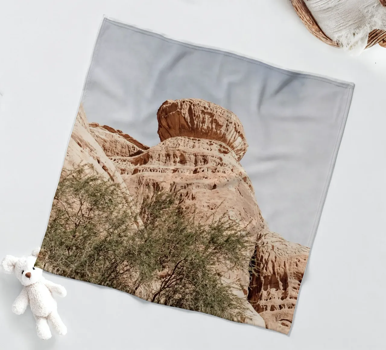 Rocks and a tree in the desert coperta in pile da photolovers