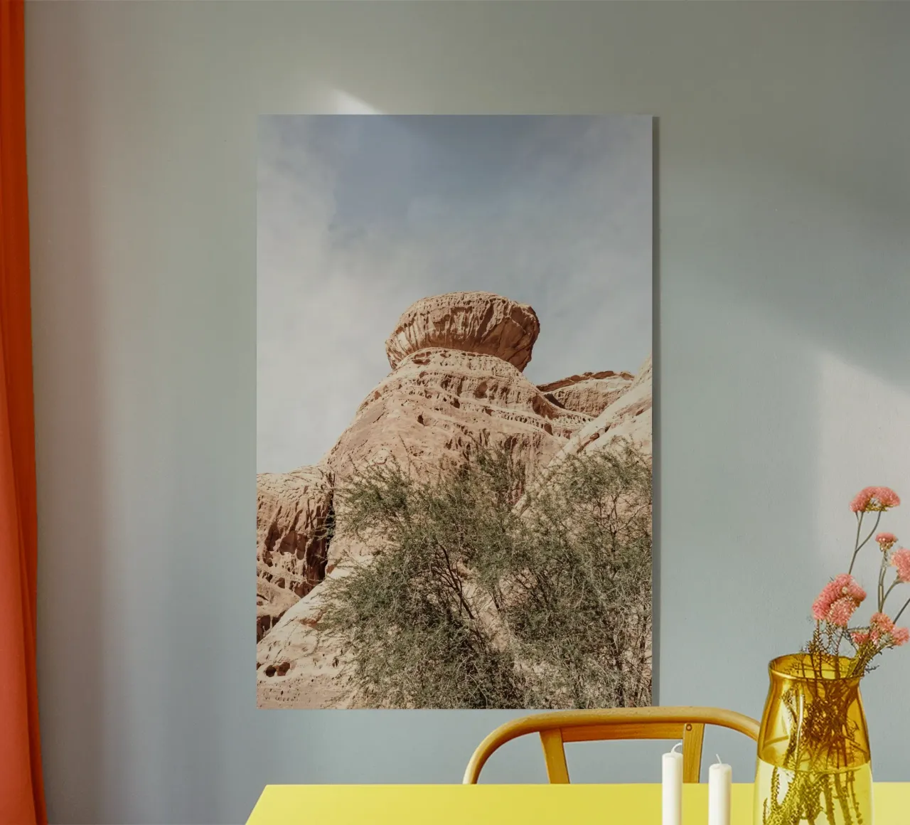 Rocks and a tree in the desert plexiglass da photolovers