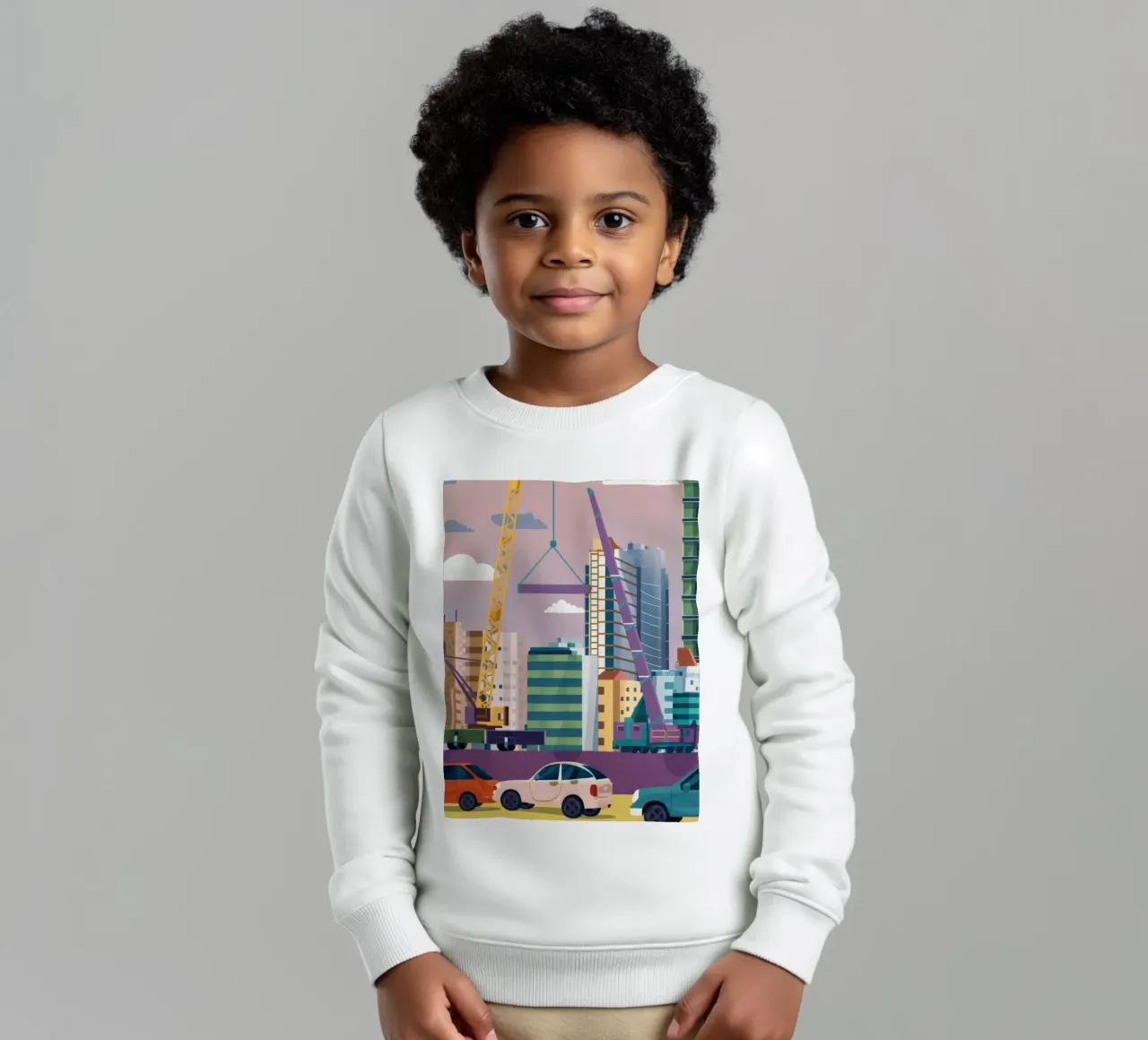 Baustellenkräne Kinder Sweatshirt von Silk Palette