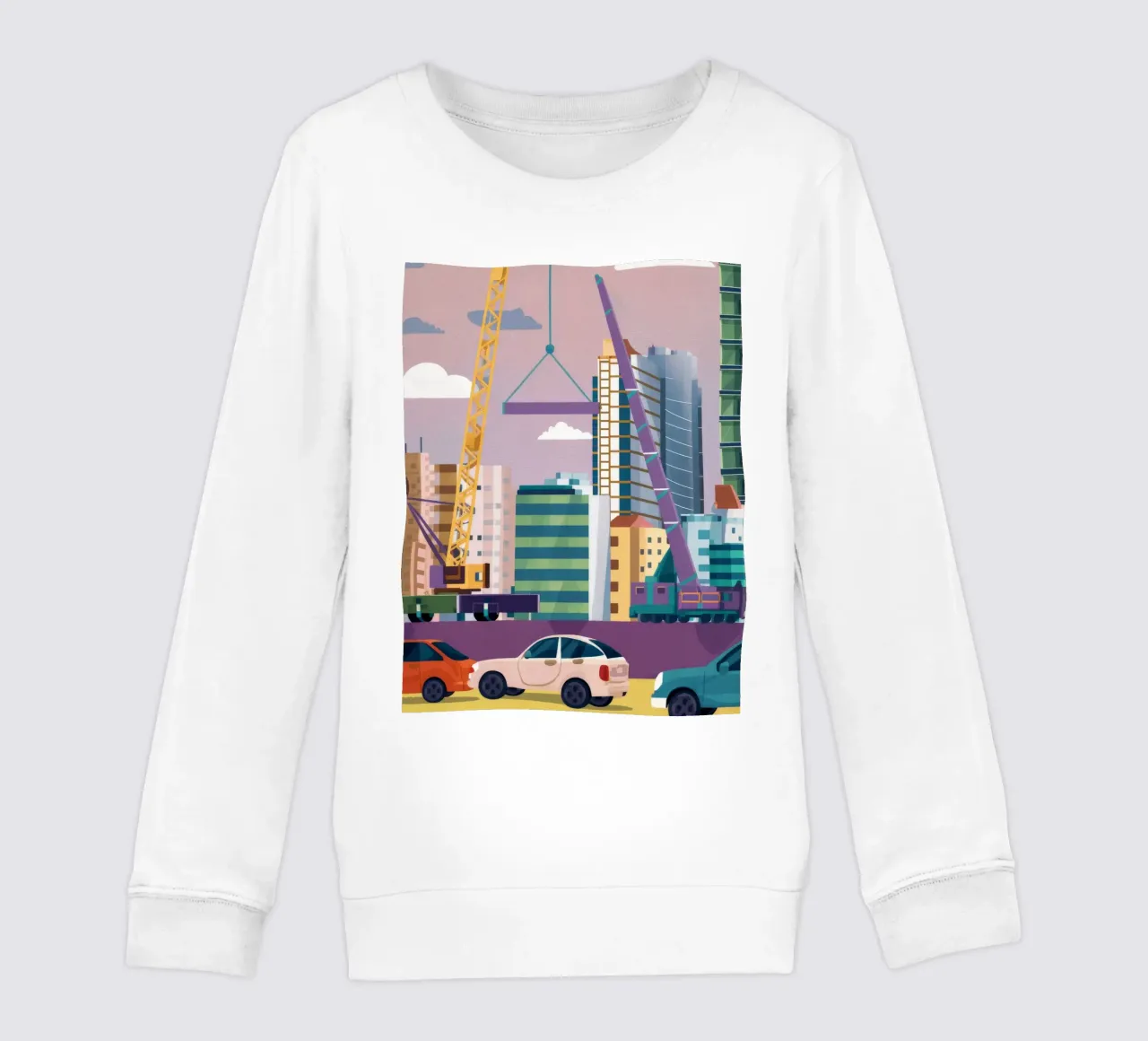 Baustellenkräne Kinder Sweatshirt von Silk Palette
