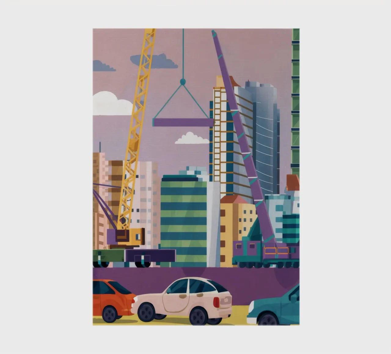 Grues de chantier carnet de notes de Silk Palette