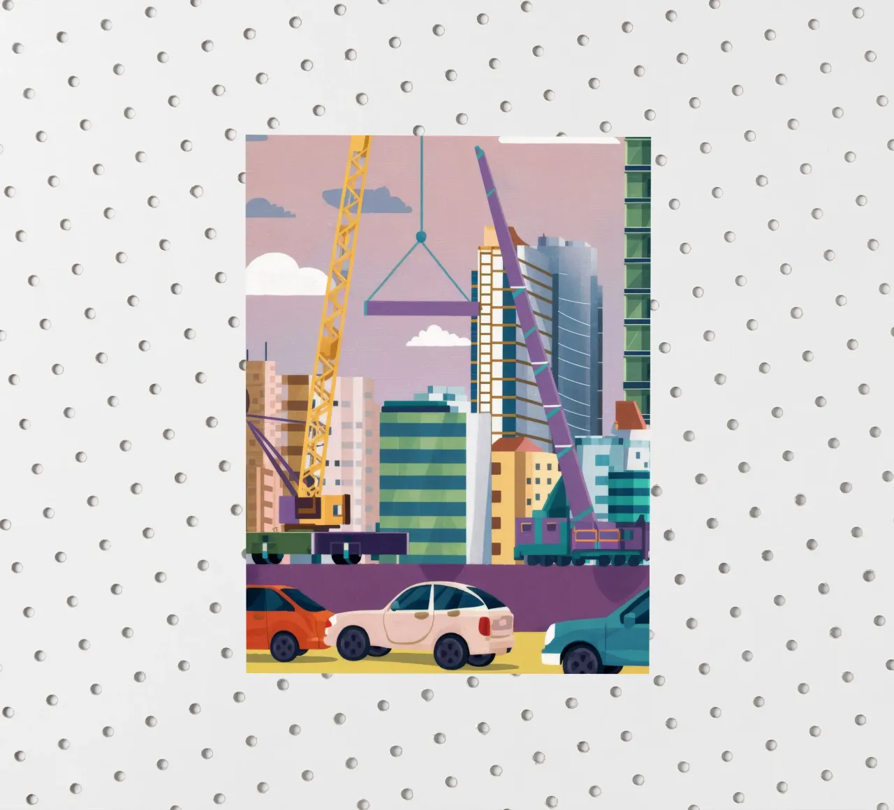 Construction Site Cranes sticker by Silk Palette