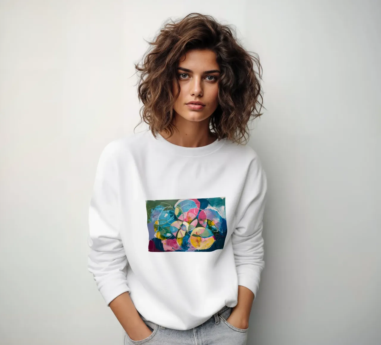 Vortice di fiori celesti felpa da Dream Spectrum