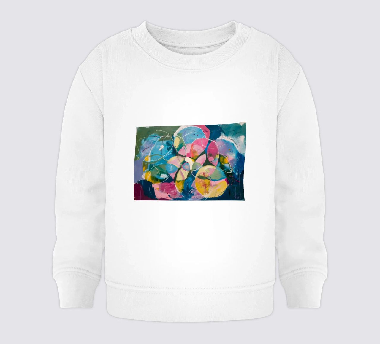 Vortice di fiori celesti felpa neonato da Dream Spectrum