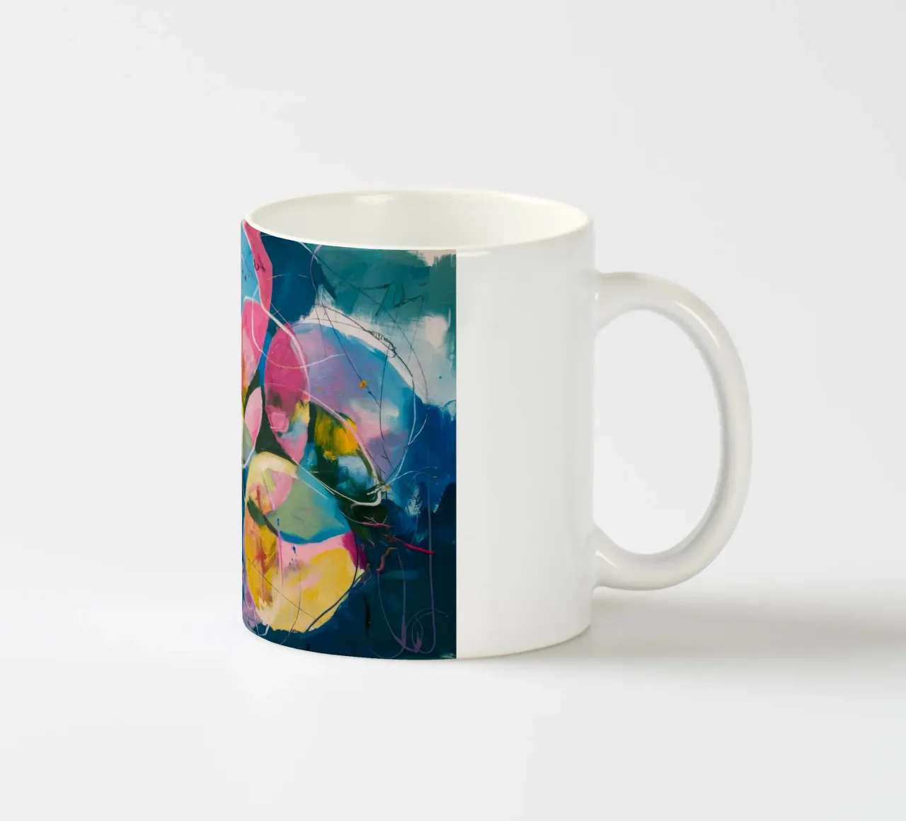 Vortice di fiori celesti tazza in ceramica da Dream Spectrum