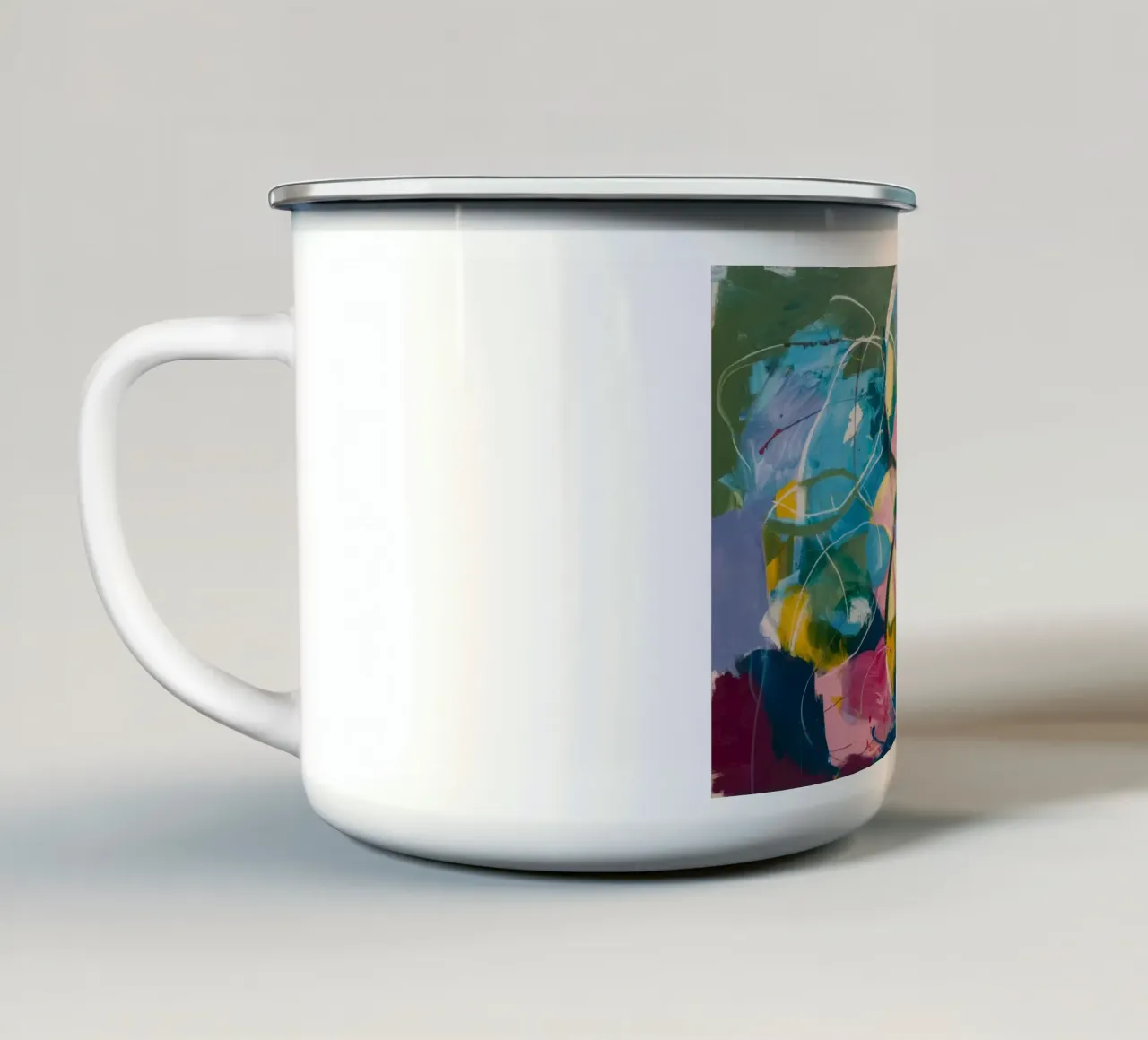 Celestial Bloom Swirl taza de esmalte de Dream Spectrum