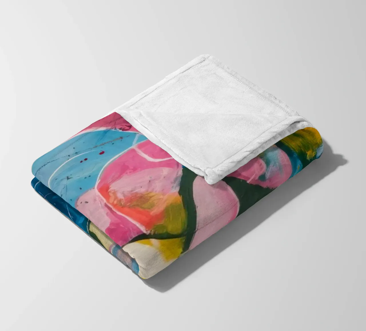 Vortice di fiori celesti coperta in pile da Dream Spectrum