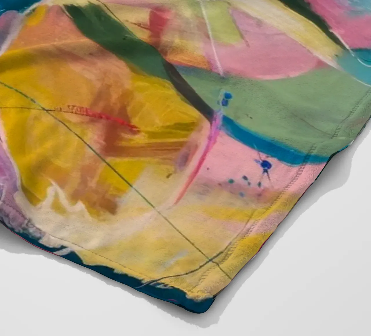 Vortice di fiori celesti coperta in pile da Dream Spectrum