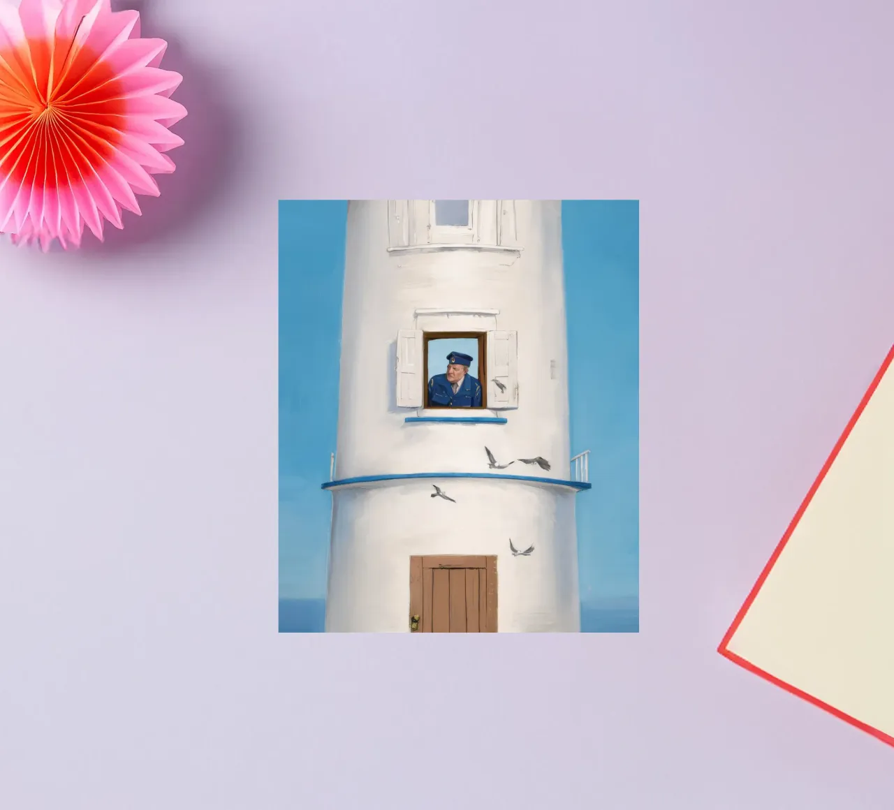 Man in the Lighthouse sticker by Silk Palette