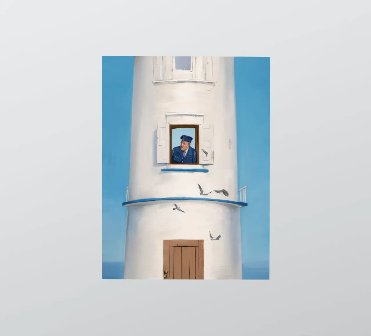 Man in the Lighthouse sticker by Silk Palette