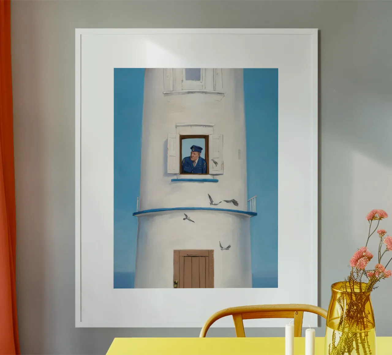 Man in the Lighthouse hahnemühle by Silk Palette