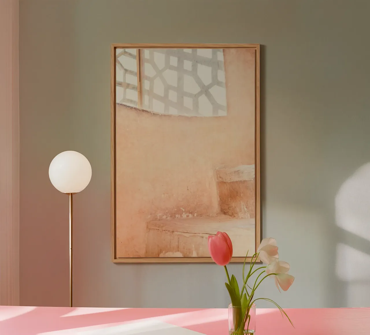 Persian architecture in peach alluminio dibond da photolovers