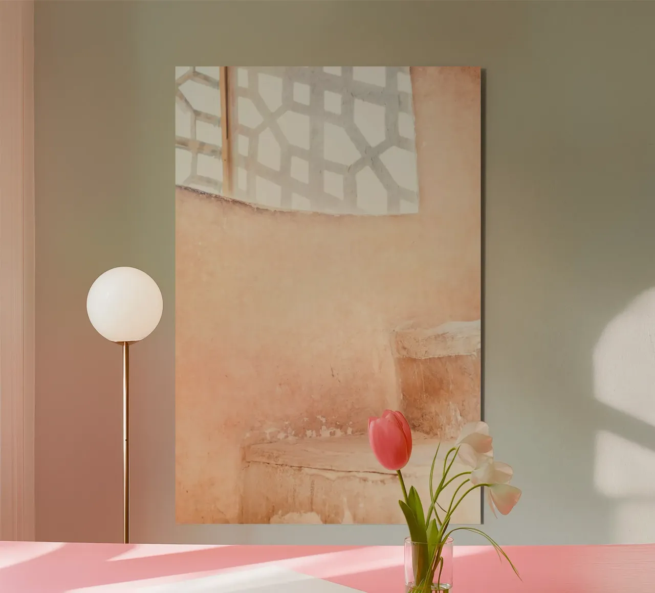 Persian architecture in peach alluminio dibond da photolovers