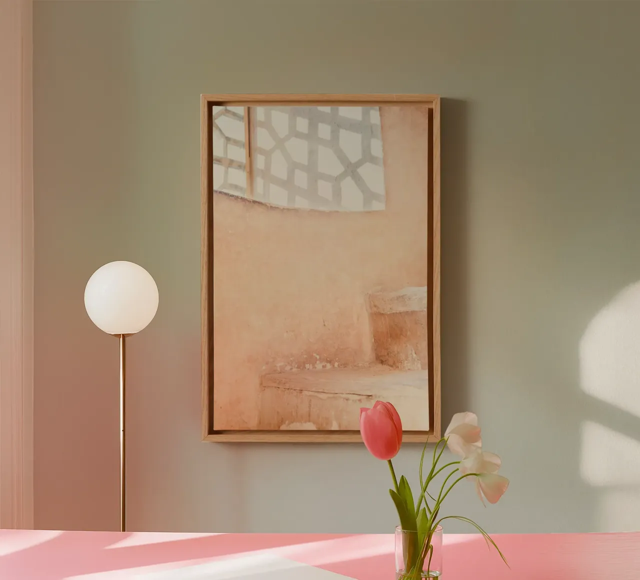 Persian architecture in peach tela da photolovers
