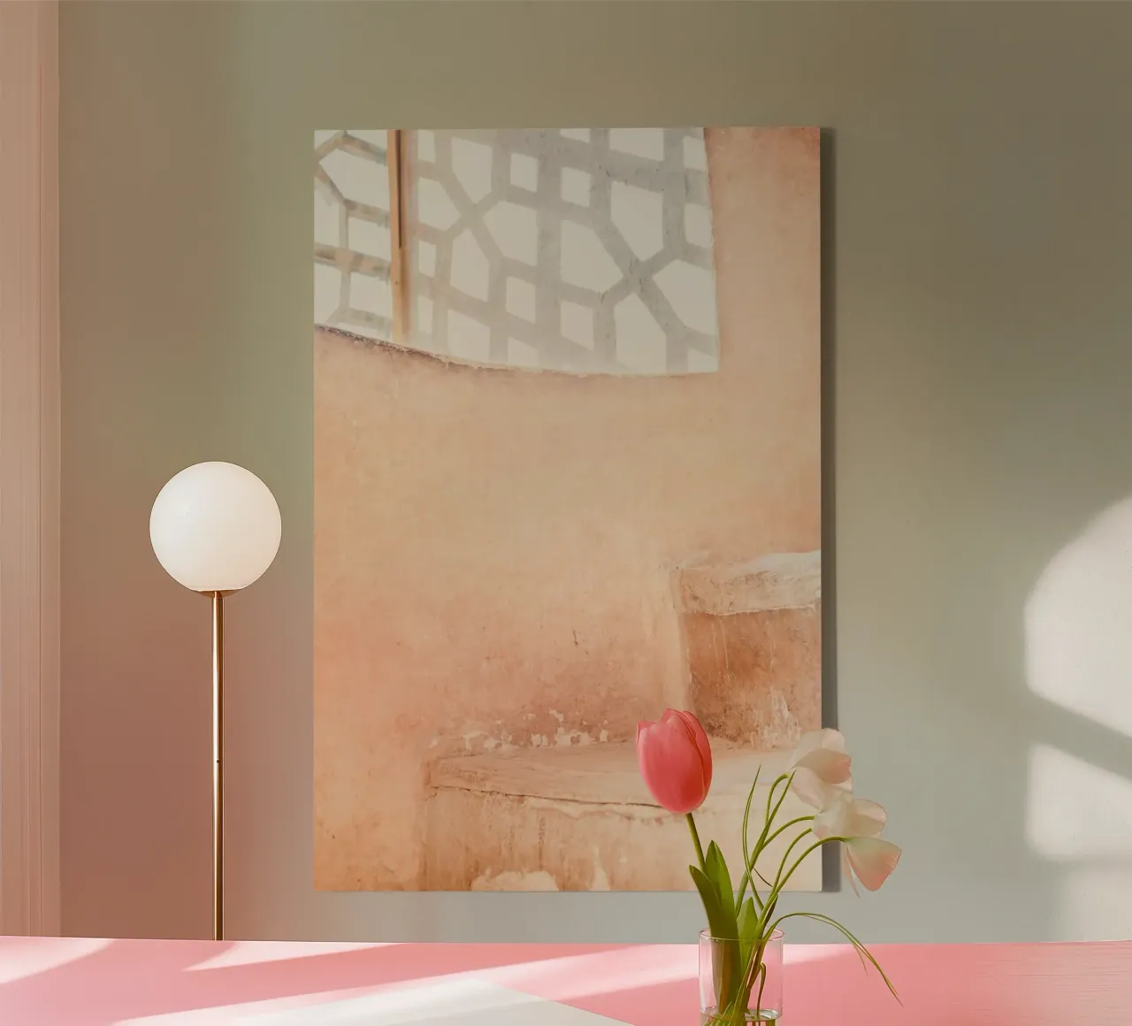 Persian architecture in peach tela da photolovers