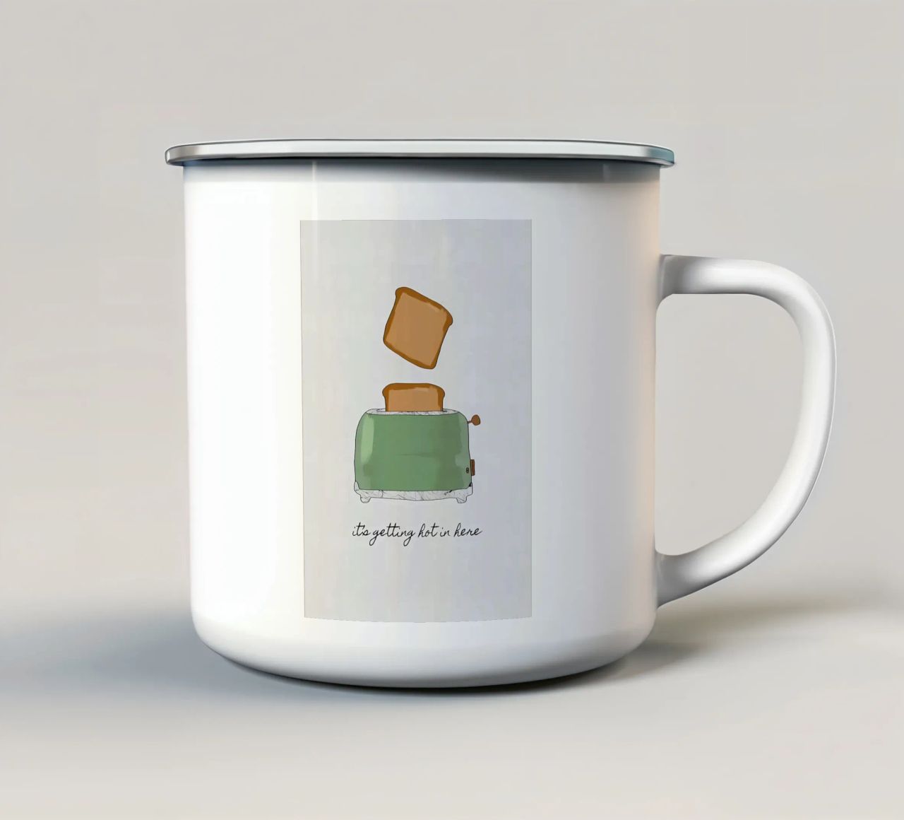 Qui fa caldo tazza in smalto da nobita