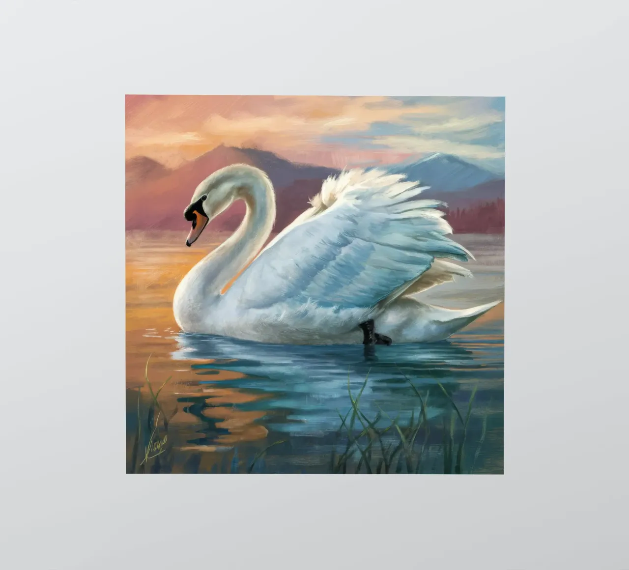 Serene Swan Grace sticker by Dream Spectrum