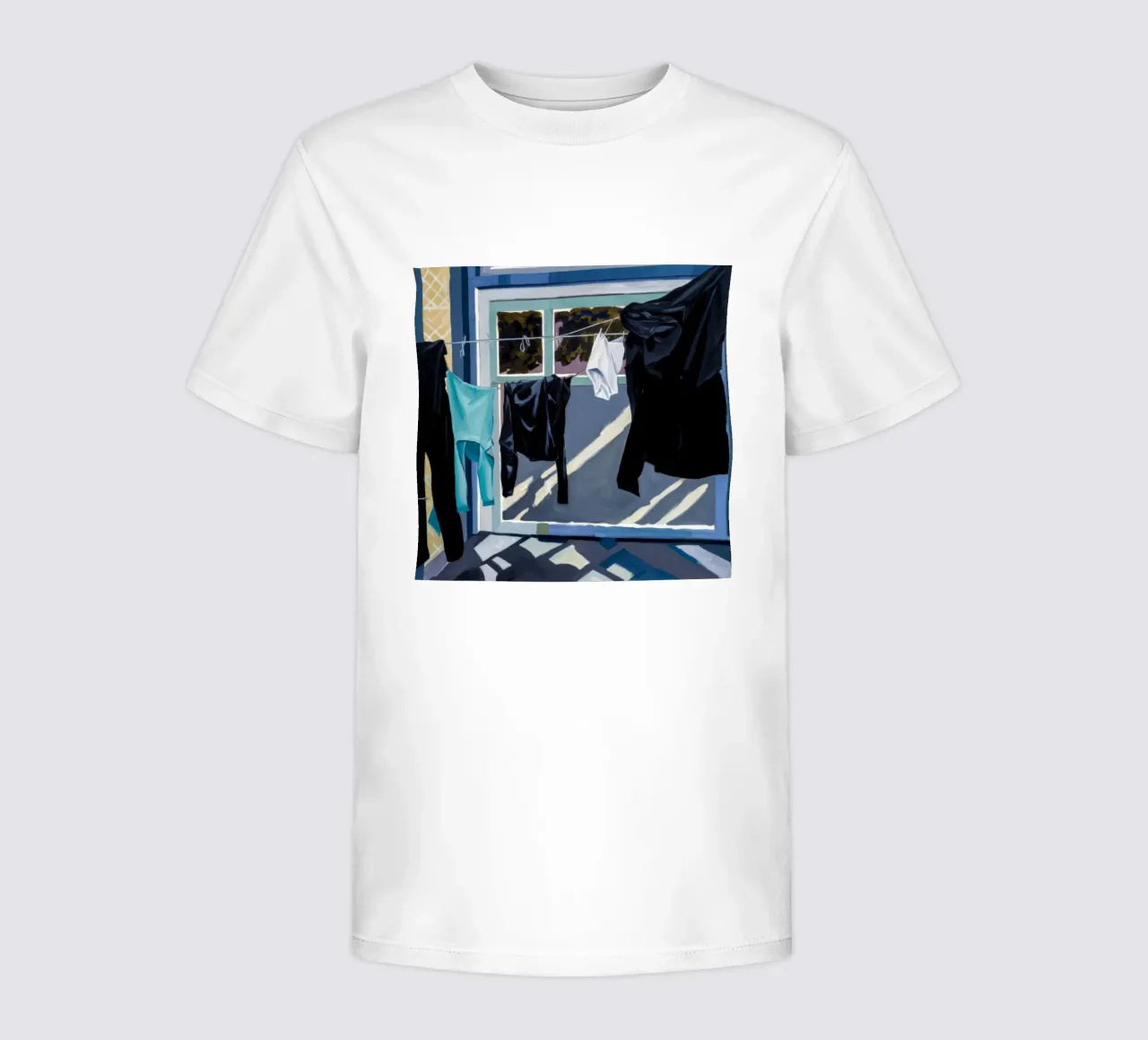 Schaduwen op de was kinder t-shirt van Silk Palette