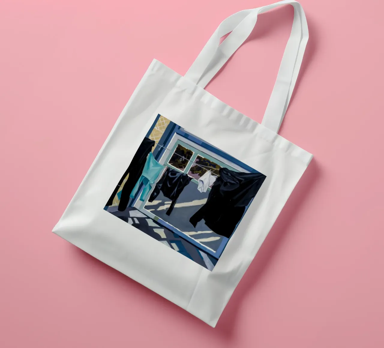 Schaduwen op de was jute draagtas van Silk Palette