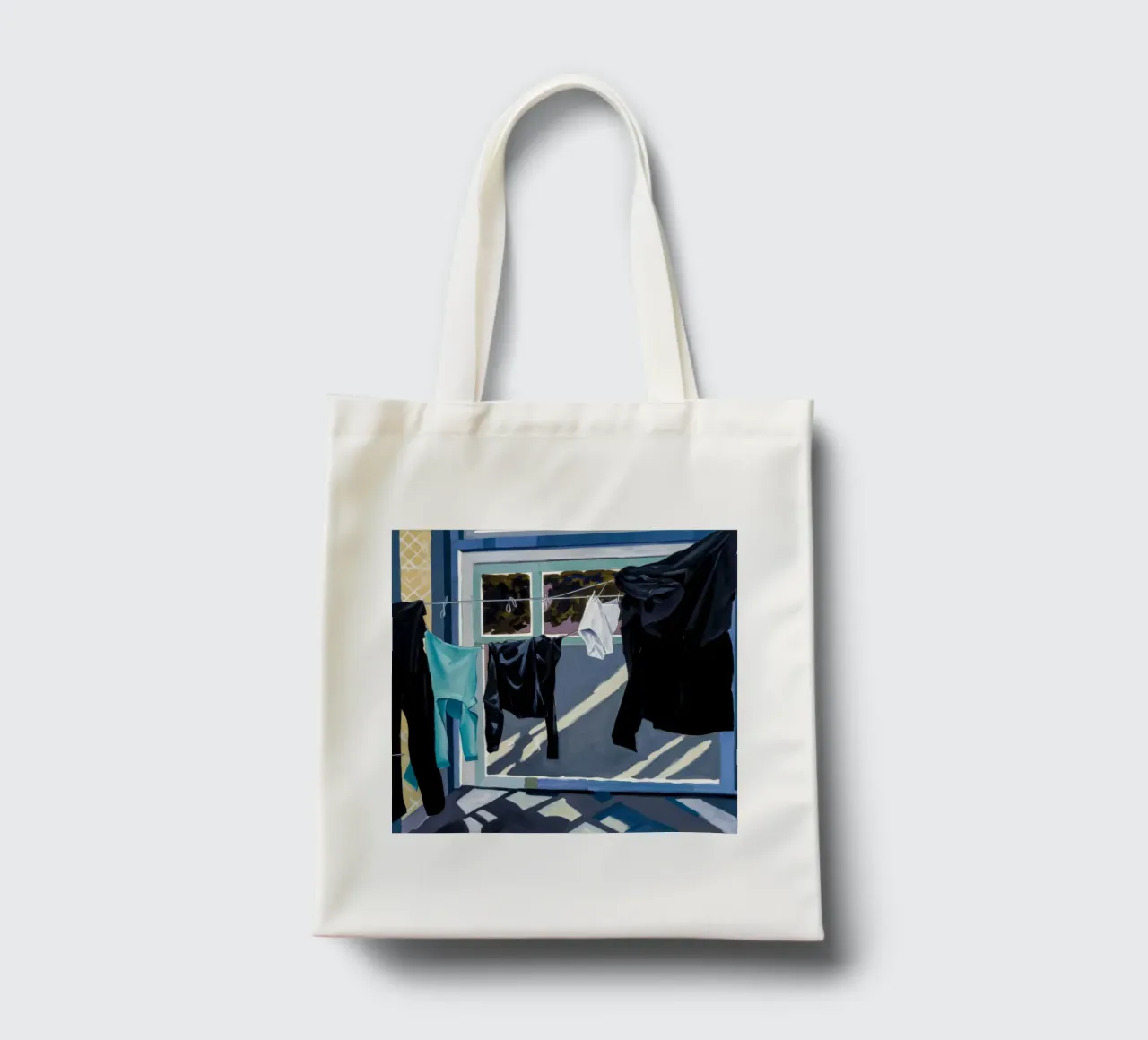 Schaduwen op de was jute draagtas van Silk Palette