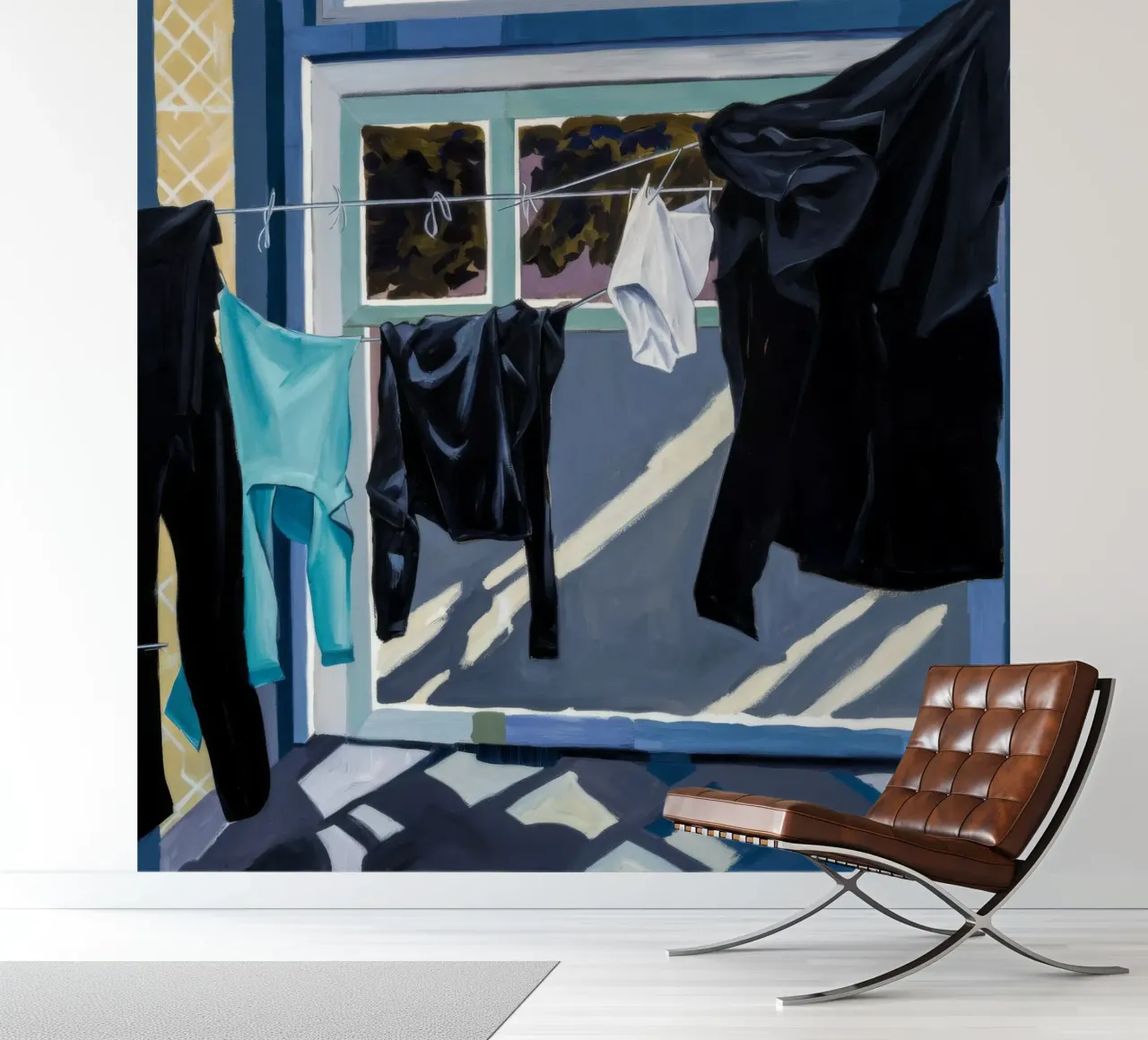 Schaduwen op de was fotobehang van Silk Palette