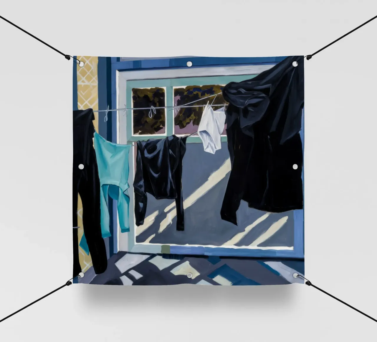 Schaduwen op de was pvc-zeil van Silk Palette