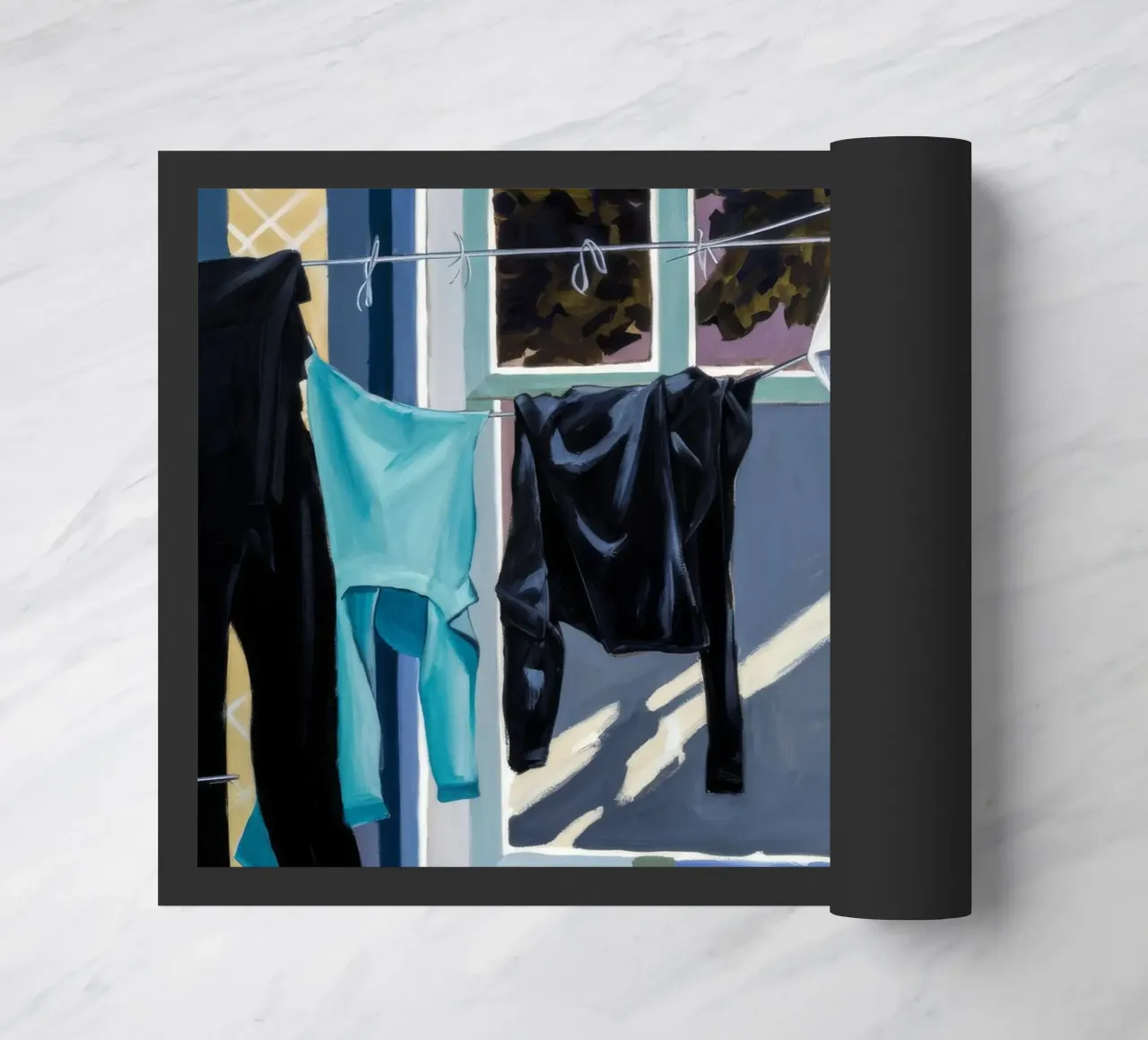 Schaduwen op de was deurmat van Silk Palette