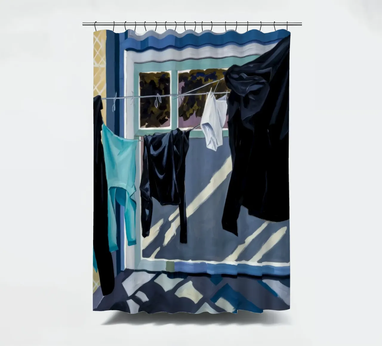 Schaduwen op de was douchegordijn van Silk Palette