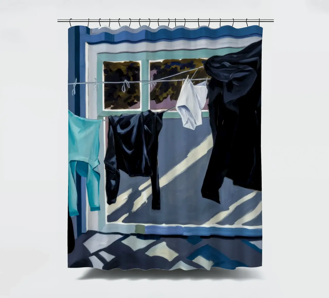 Schaduwen op de was douchegordijn van Silk Palette