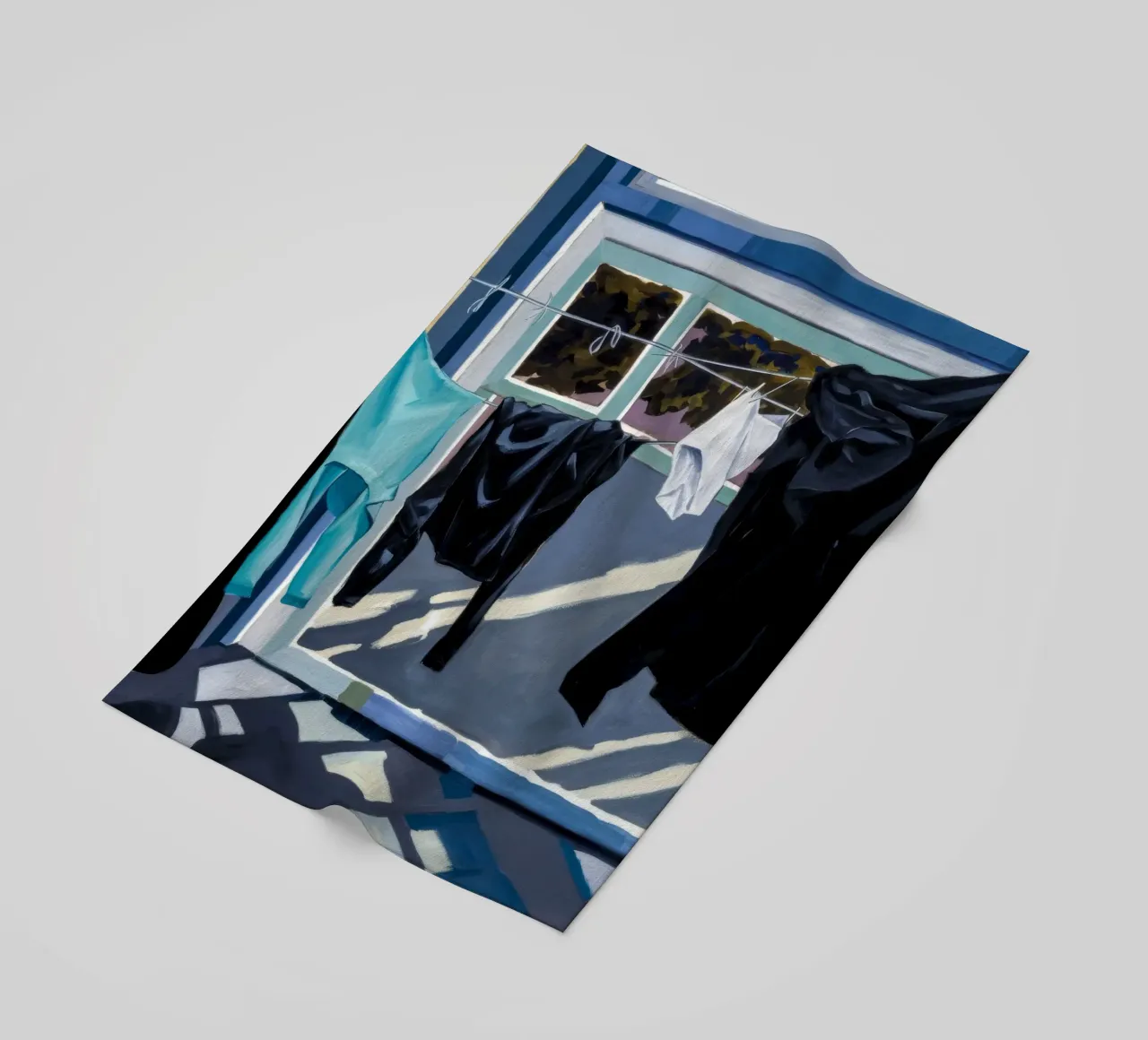 Schaduwen op de was strandhanddoek van Silk Palette