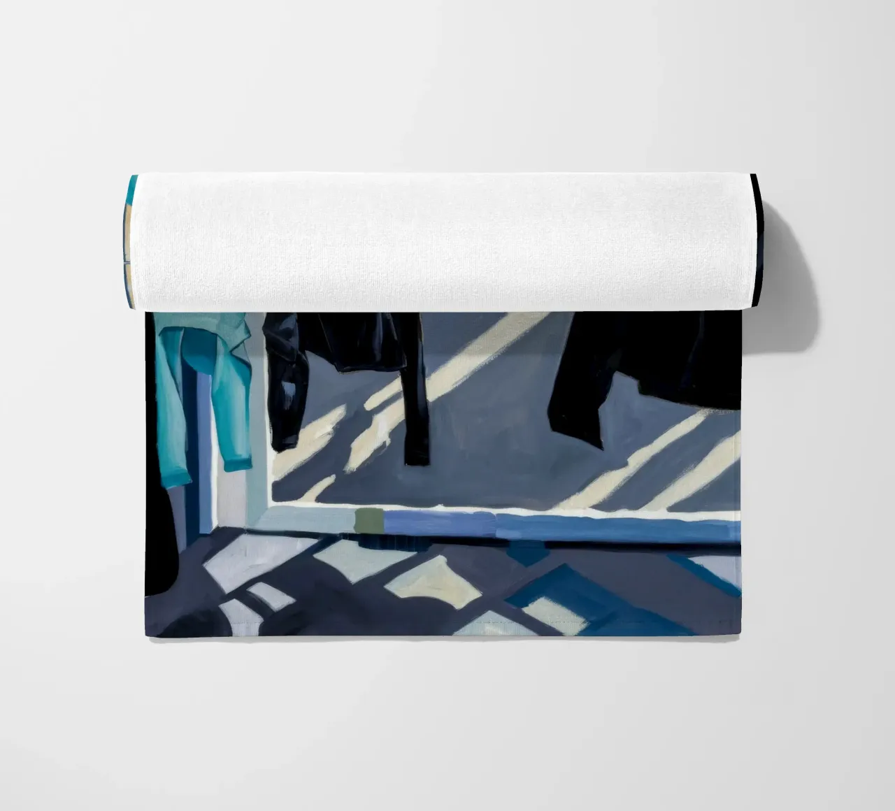 Schaduwen op de was strandhanddoek van Silk Palette