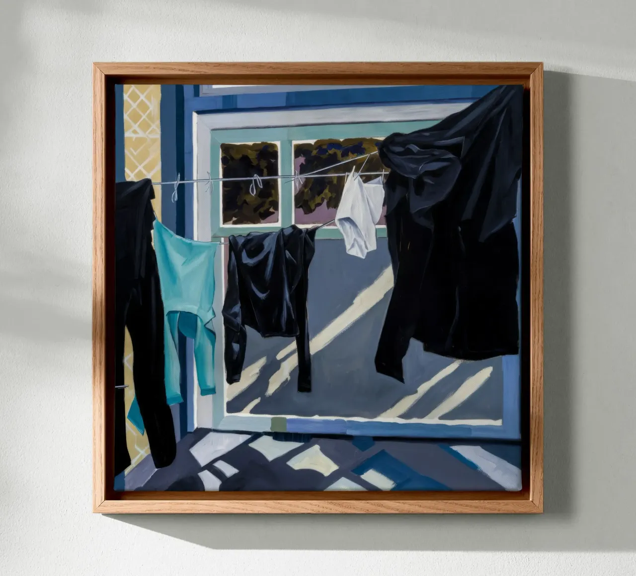 Schaduwen op de was canvas van Silk Palette