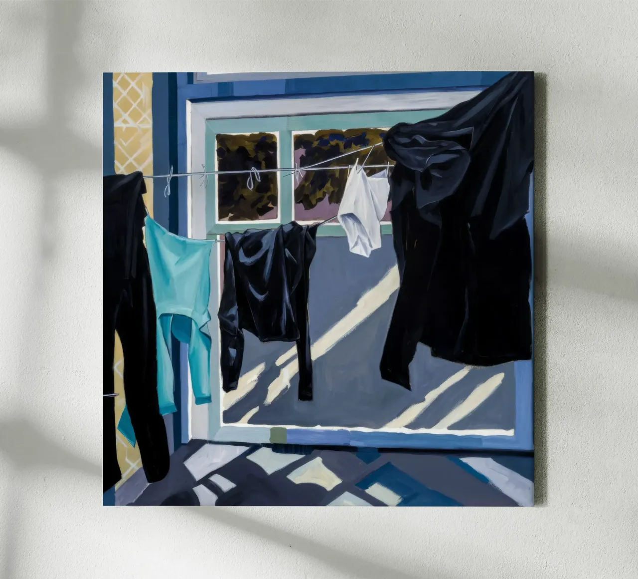 Schaduwen op de was canvas van Silk Palette