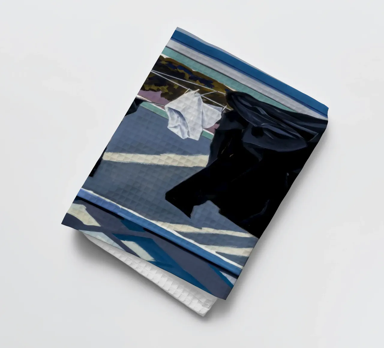 Schaduwen op de was theedoek van Silk Palette