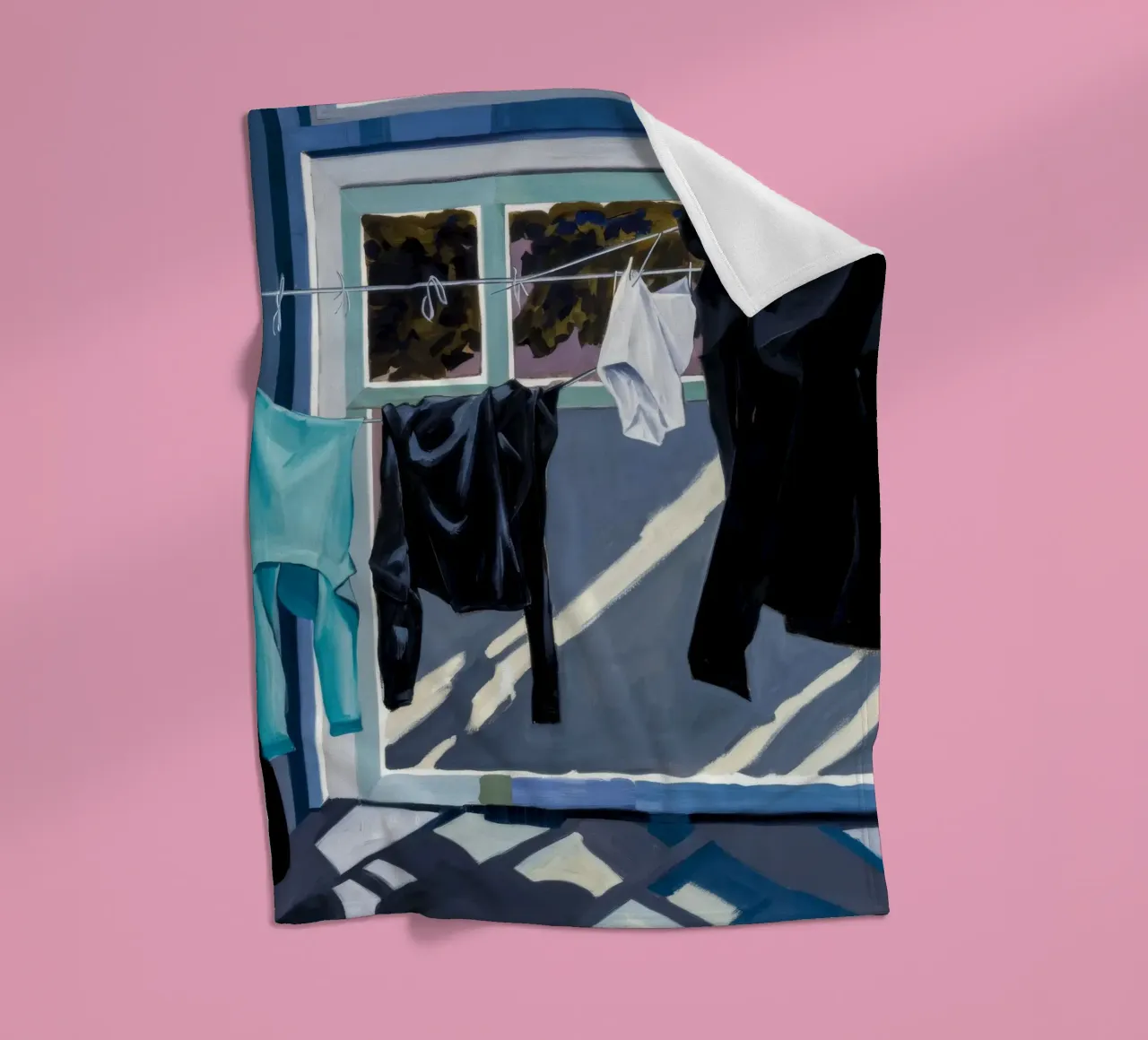 Schaduwen op de was fleecedeken van Silk Palette