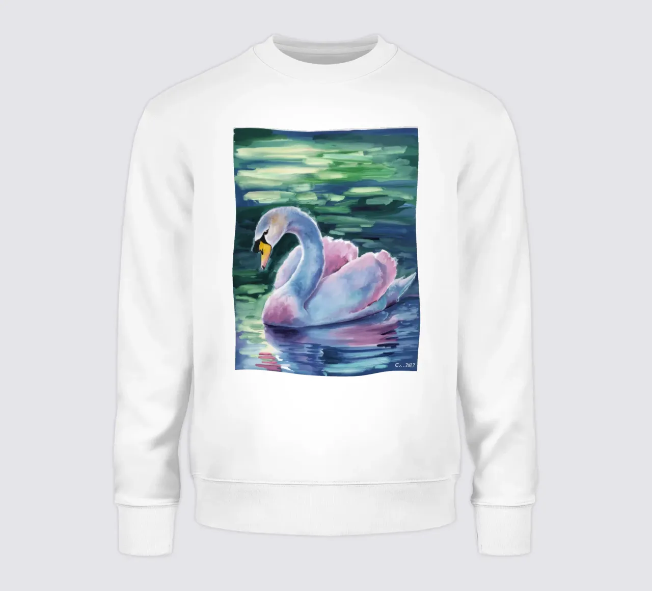 Cigno roseo Serenity felpa da Dream Spectrum