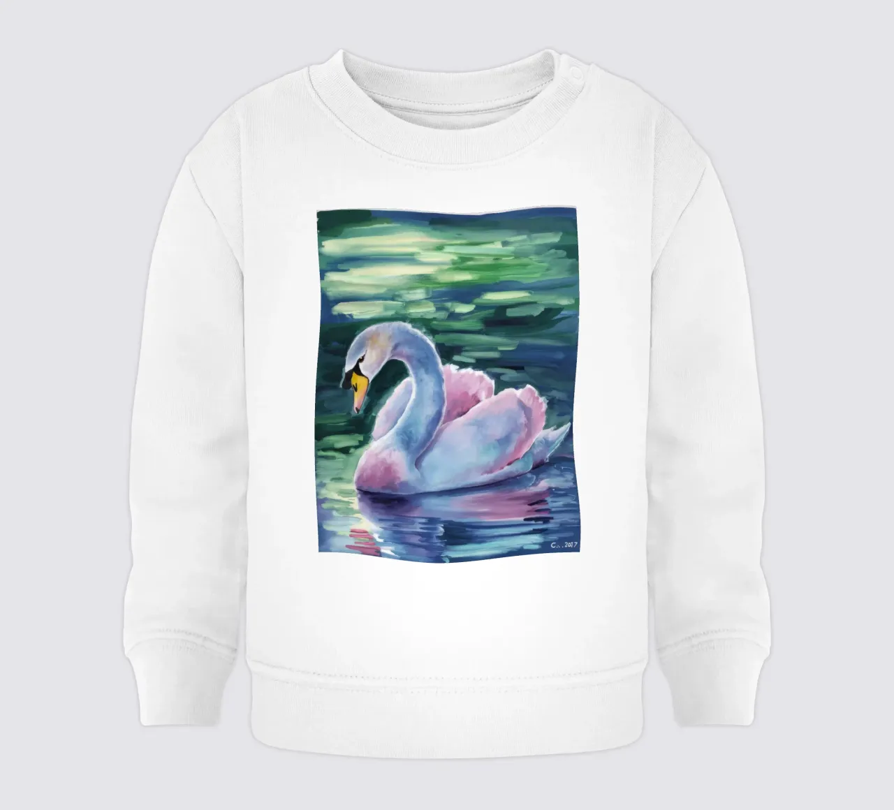 Cigno roseo Serenity felpa neonato da Dream Spectrum