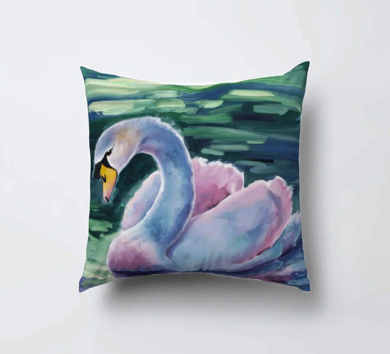 Cigno roseo Serenity cuscino da Dream Spectrum