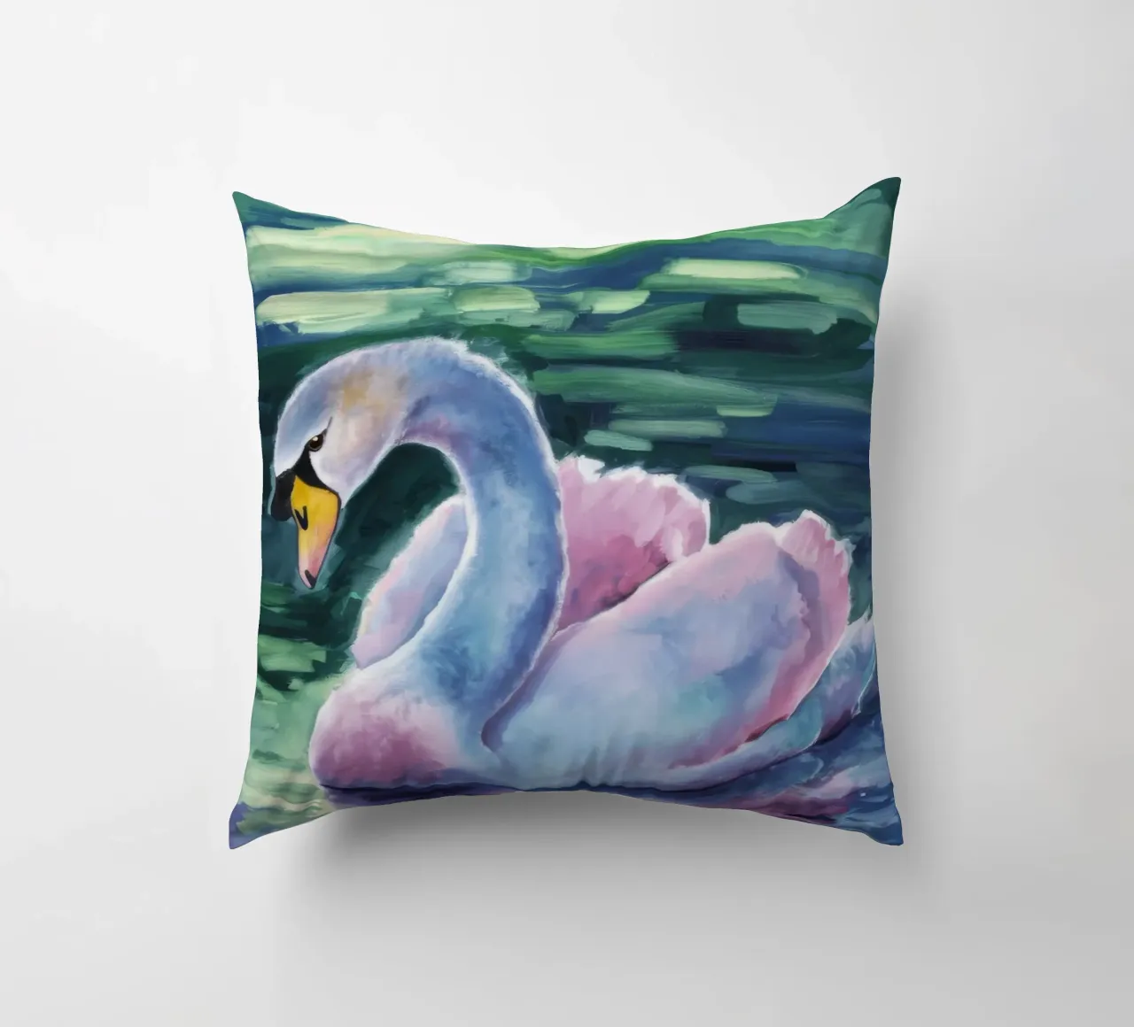 Cigno roseo Serenity cuscino da Dream Spectrum
