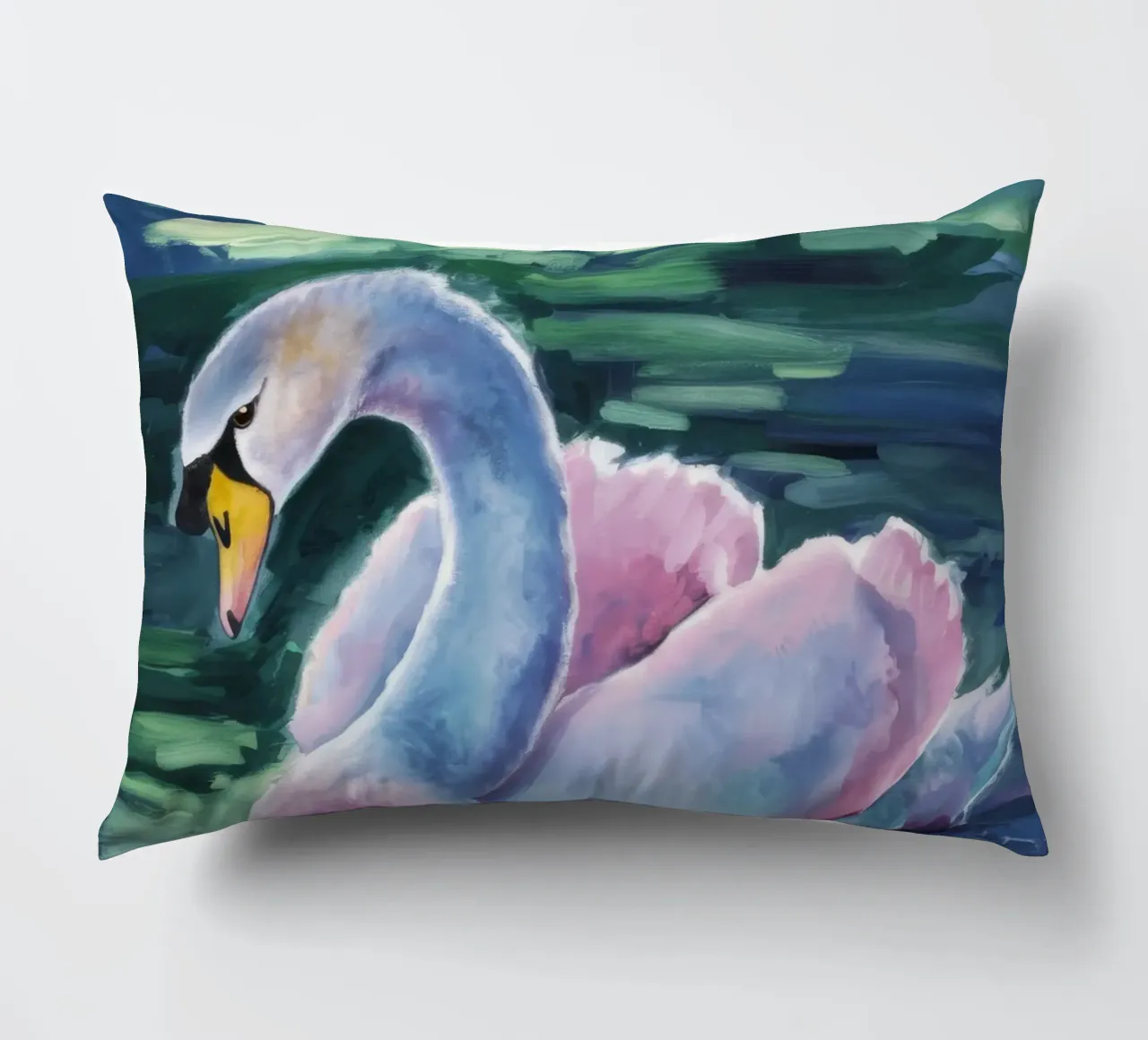 Cigno roseo Serenity cuscino da Dream Spectrum