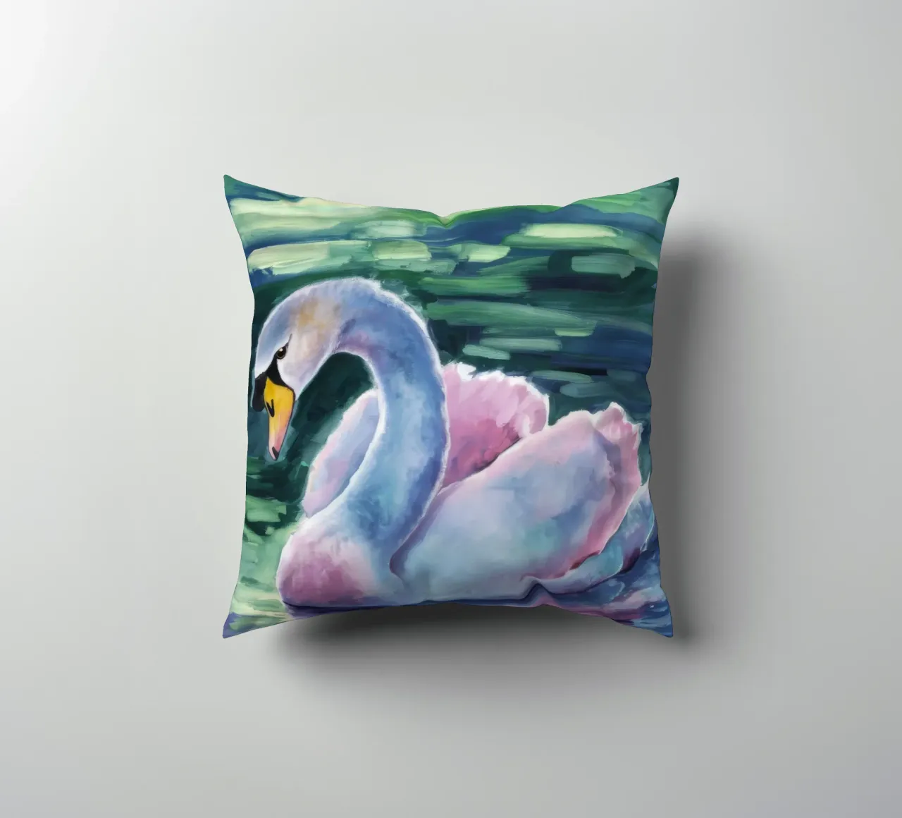 Cigno roseo Serenity cuscino da Dream Spectrum