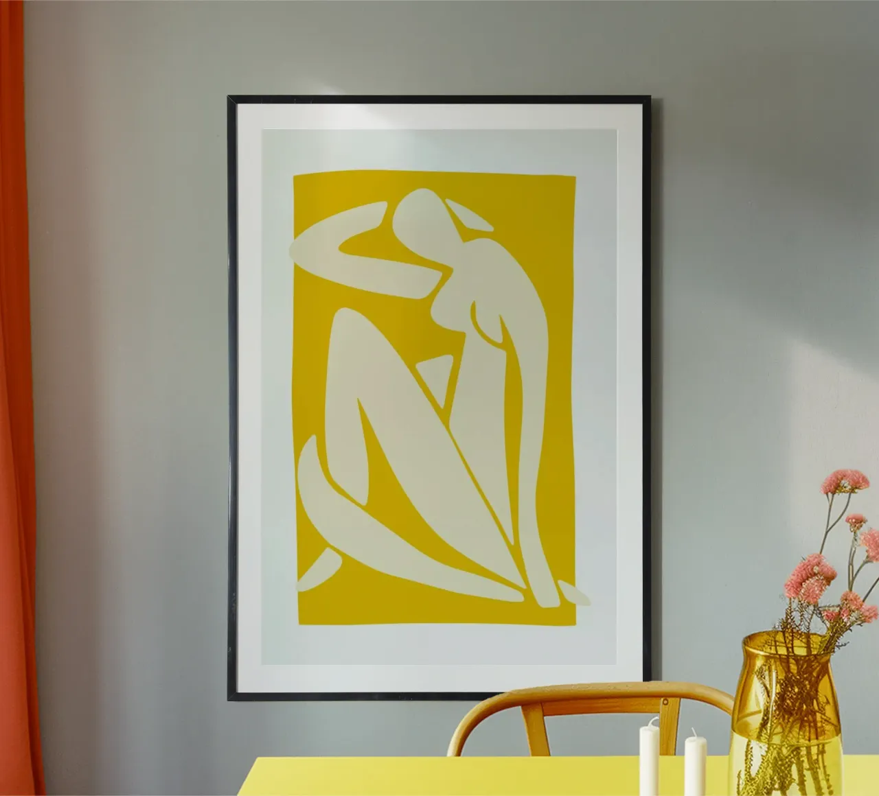 Self-Love in Yellow poster con telaio in legno da Pure