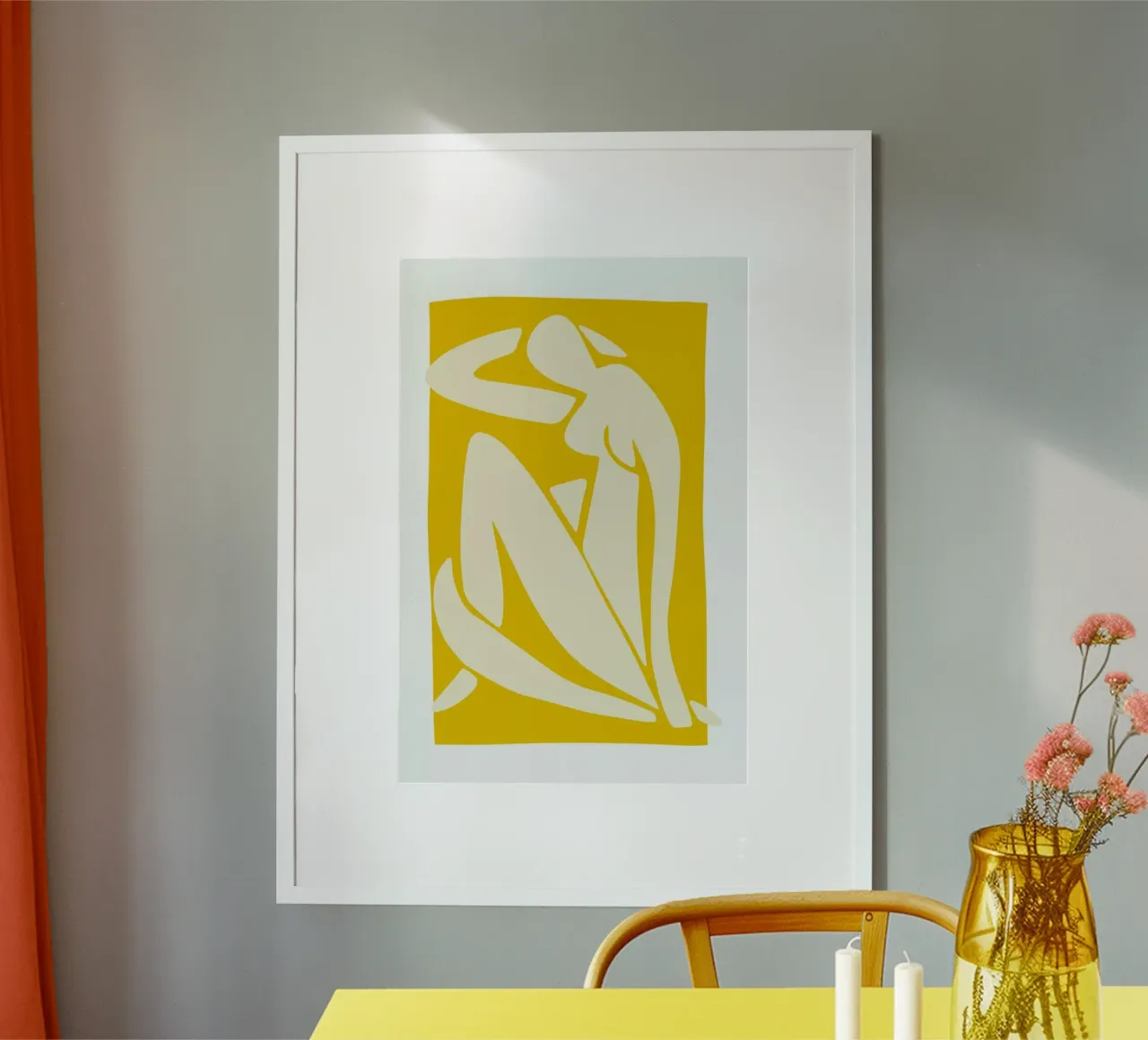 Self-Love in Yellow poster con telaio in legno da Pure