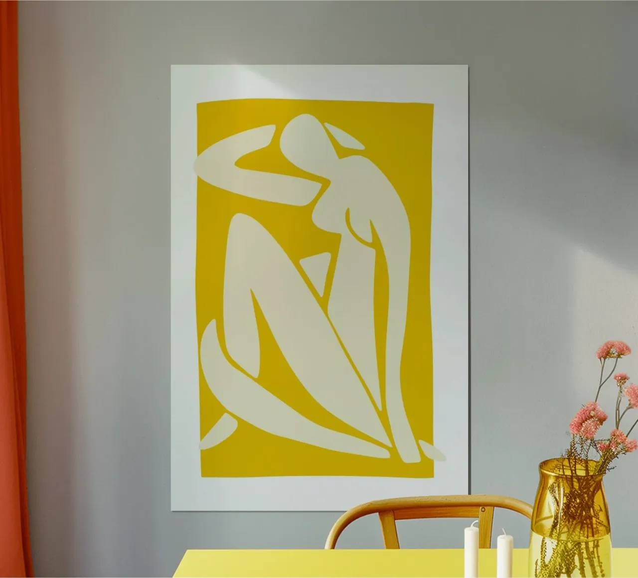 Self-Love in Yellow poster con telaio in legno da Pure