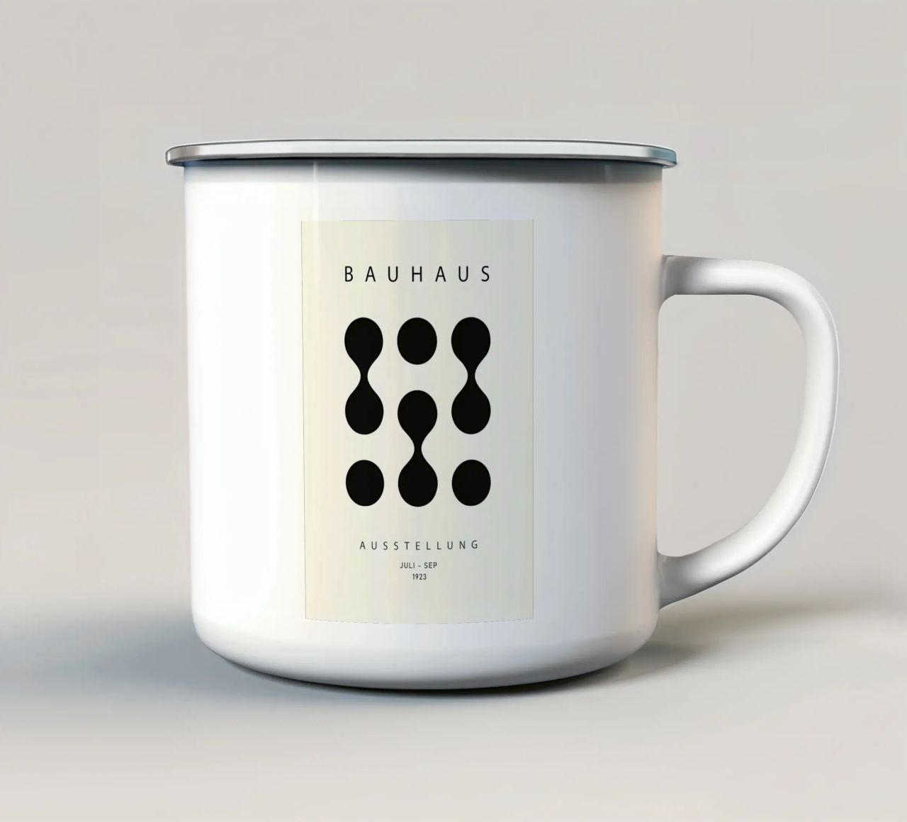Design e struttura tazza in smalto da Kumasama