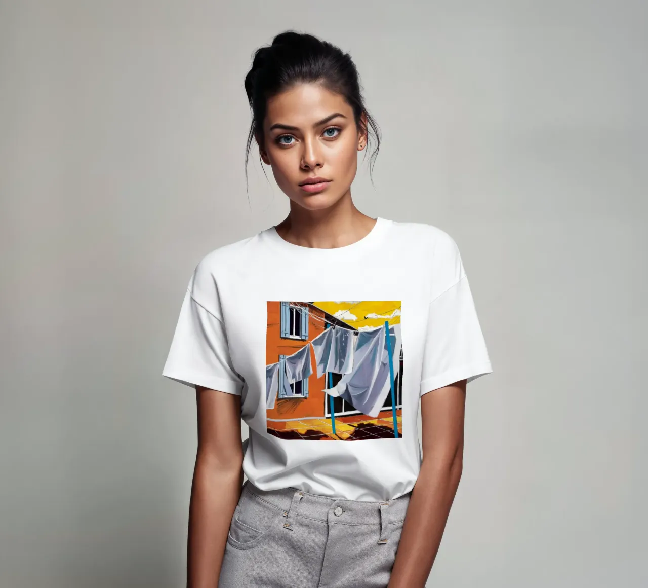 Lenzuola bianche spazzate dal vento t-shirt da Silk Palette