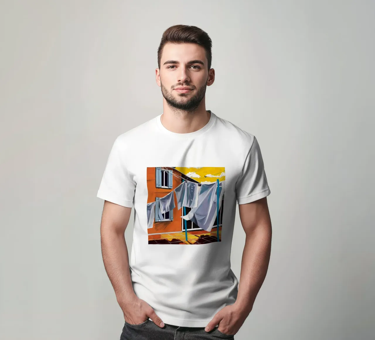 Lenzuola bianche spazzate dal vento t-shirt da Silk Palette