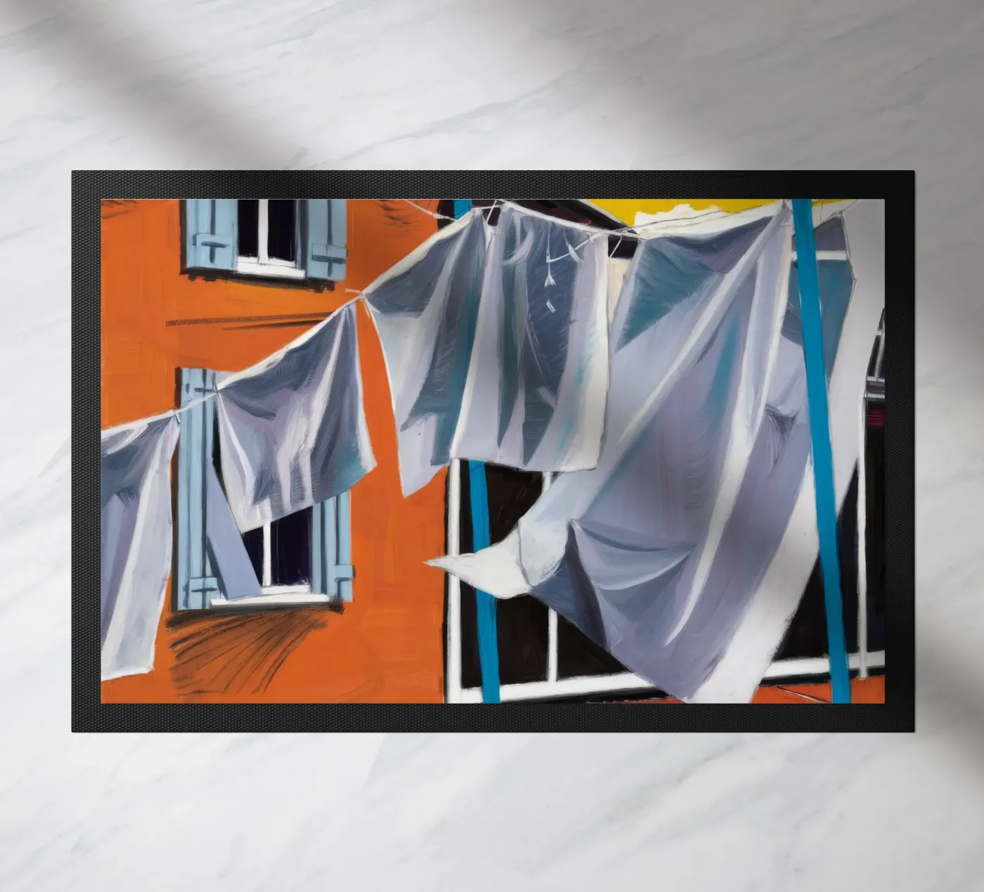 Windswept witte lakens deurmat van Silk Palette